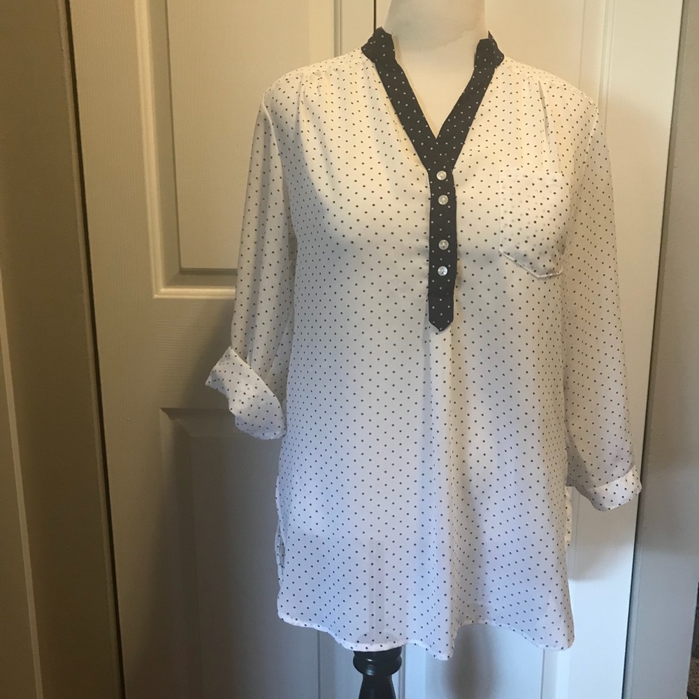Poke-a-dot sheer top